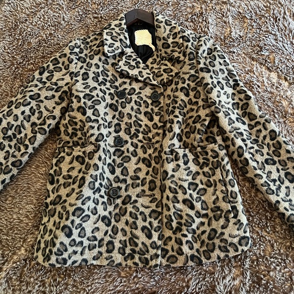 Pins & Needles: Cheetah Pea coat - Picture 1 of 3